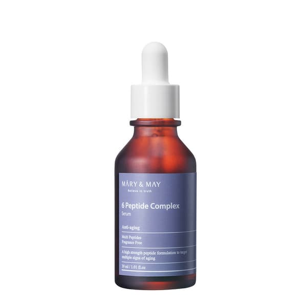 Mary&May 6 Peptide complex Serum 30 ml - Kiinteyttävä ja tasoittava kasvoseerumi
