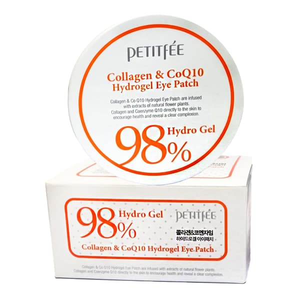 Petitfee Collagen q10 Hydrogel Eye Patch 60 st - Hydrogel ögonplåster med marint kollagen