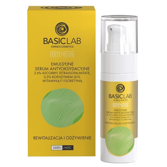 BasicLab ANTIOXIDANT EMULSION SERUM MED 6% ASCORBYL TETRAISOPALMITATE VITALISERING OCH NÄRING 30 ml