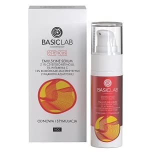 BasicLab Esteticus Emulsion Serum med 1% retinol, 5% vitaminer. C, 2% NOC-stamceller 30 ml