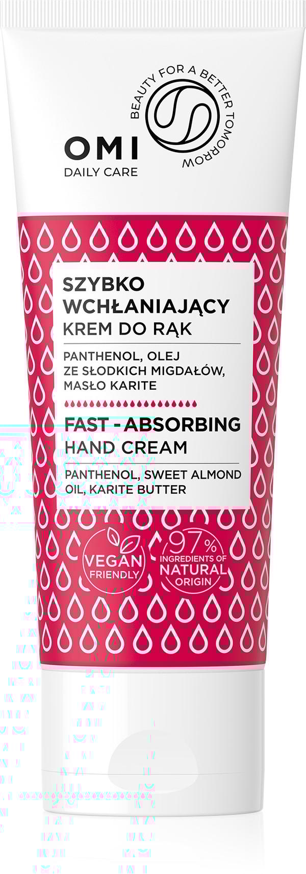 OMI Fast-Absorbing Vegan Hand Cream 75 ml - Nopeasti imeytyvä VEGAN-käsivoide