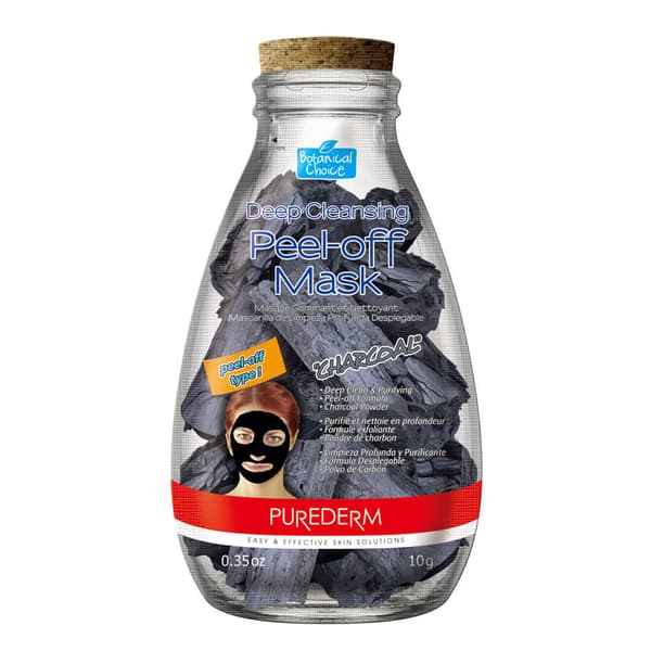PUREDERM - Puhdistava ja supistava irrotettava naamio "Charcoal", 10 g