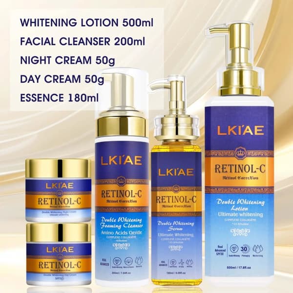Anti-Aging Fugtighedscreme, Ultimativ Hvidgøring, SPF 50 Beskyttelse,Pakke med 5