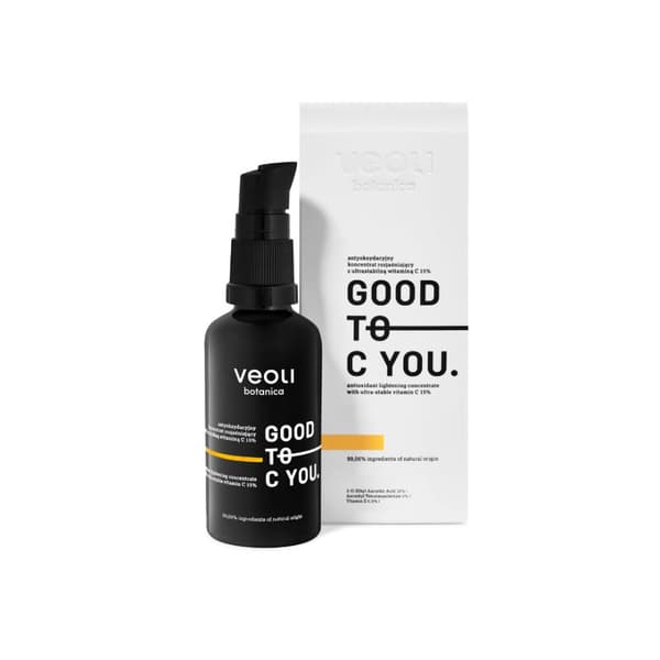 Veoli Botanica GOOD TO C YOU antioksidanttinen kirkastava konsentraatti ultrastabiililla C-vitamiinilla 15%, 40 ml