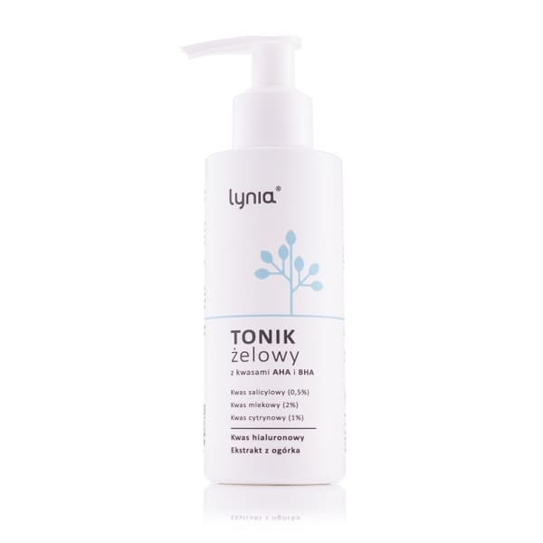 Lynia Gel Toner with Acids 100 ml - Geeliväriaine AHA- ja BHA-hapoilla, salisyyli 0,5%, maitohappo 2%, sitruuna 1%