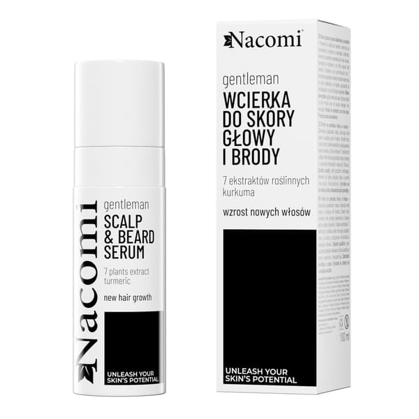 Nacomi GentleMan - Lotion för hårbotten och skägg, 100ml