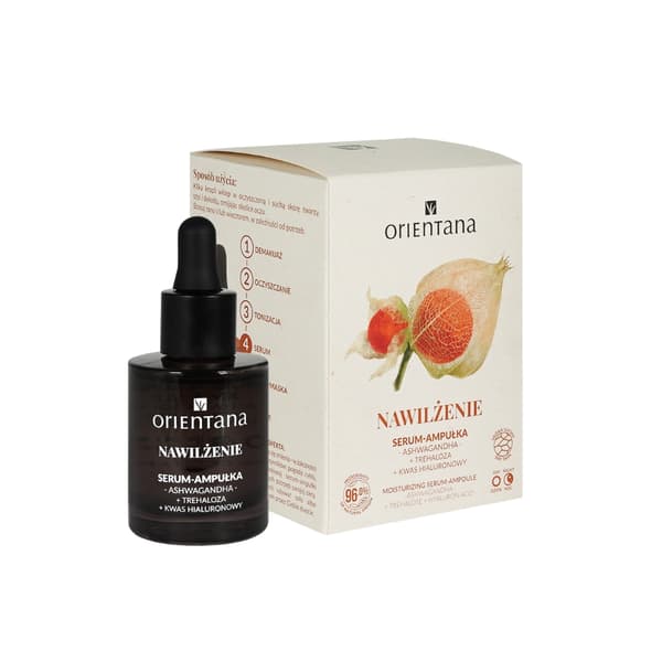 ORIENTANA - Kosteuttava ampulli/seerumi - Ashwagandha Trehaloosi Hyaluronihappo, 30 ml