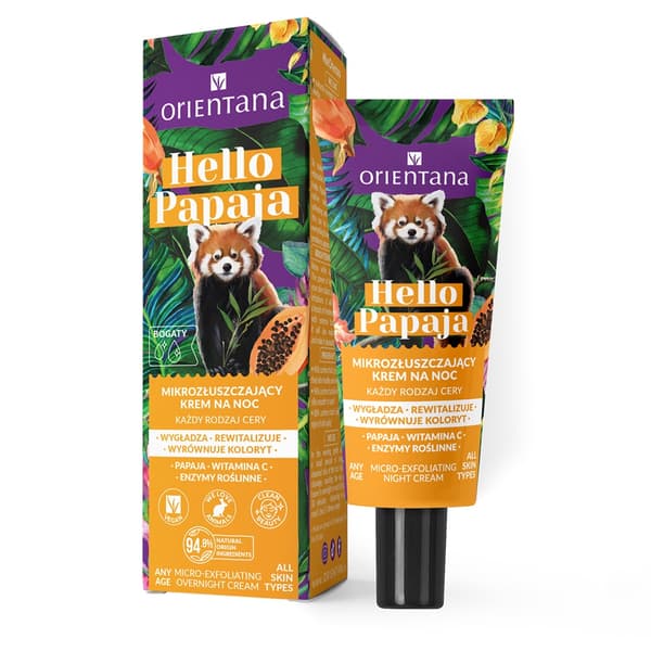 ORIENTANA - HEJ PAPAJA Mikroexfolierande nattkräm Vitamin C Växtenzymer, 40ml