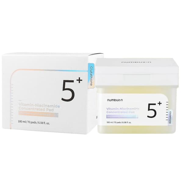Numbuzin No.5 Vitamin-Niacinamid Concentrated Pad 70 st - ansiktsskydd med niacinamid