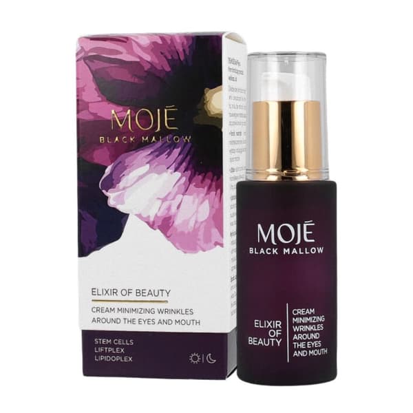 MOJÉ BLACK MALLOW Elixir of Beauty Cream som minimerar rynkor, runt ögon och mun 30 ml - kräm som minimerar rynkor runt ögon och mun