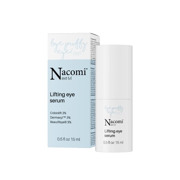 NACOMI Next level Silmäseerumi turvotukseen ja roikkuviin silmäluomiin 15 ml