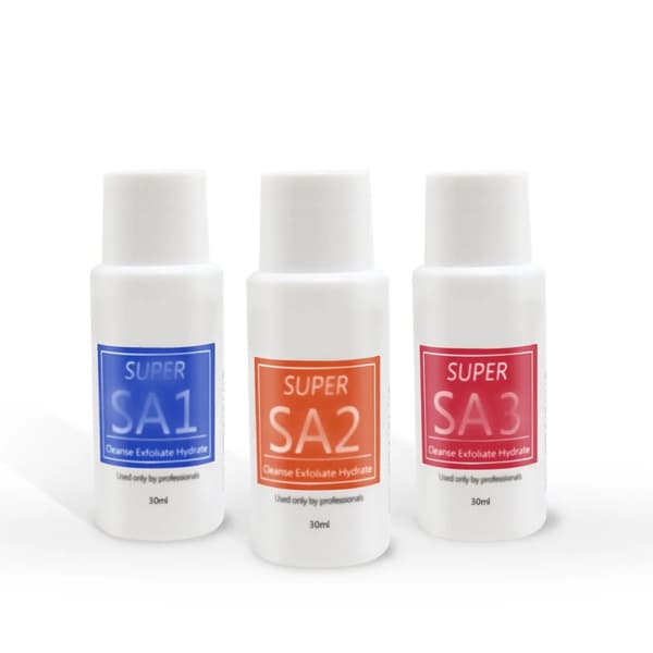 Aqua Peeling -ratkaisu, 3 pulloa 30 ml, ihon nuorentaminen, kosteuttava kaava,3 pulloa 30 ml