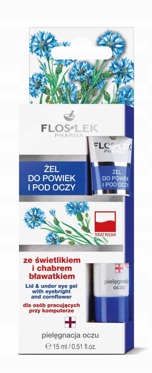Ögonlocks- och underögongel med ögontröst och blåklint 15 ml (rör)