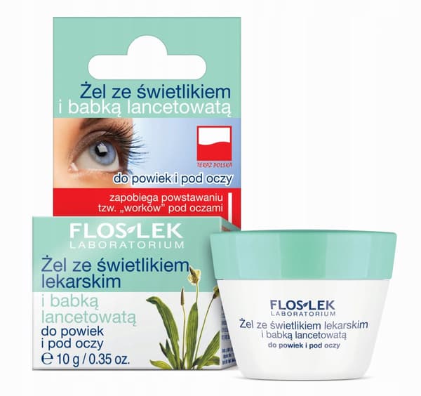 Ögontröst och ribwort grobladgel för ögonlock och under ögon 10g (burk)