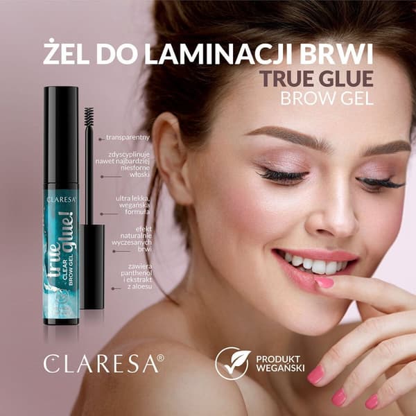 Claresa kulmakarvojen laminointigeeli 01 TRUE GLUE! transp.