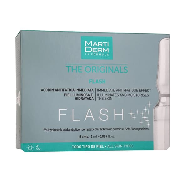 MartiDerm The Originals Flash kirkastava seerumi välittömällä väsymystä estävällä vaikutuksella ampulleissa 5x 2ml