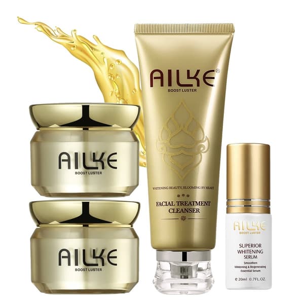 AILKE Hvidgørende Creme, Lysnende Fugtighedscreme, Anti-aging,PAKKE MED 4