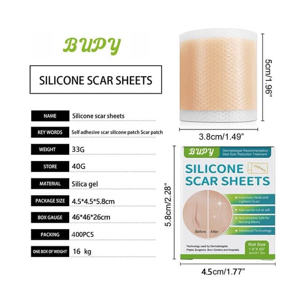 Silikonetape / Plastre til Ar - Treat Scars