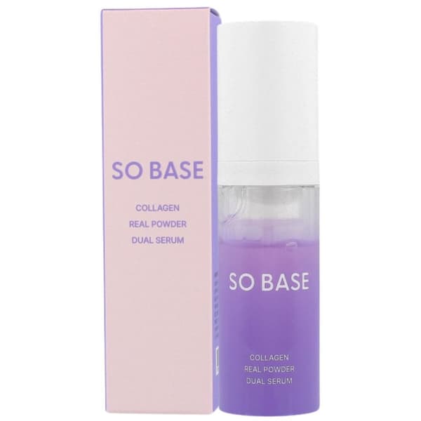 SO BASE Collagen Real Powder Dual Serum 30,6 g - Intensivt uppstramande tvåfas serum med kollagen