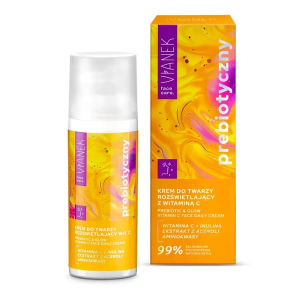 VIANEK Prebioottinen kirkastava kasvovoide C-vitamiinilla, 50 ml