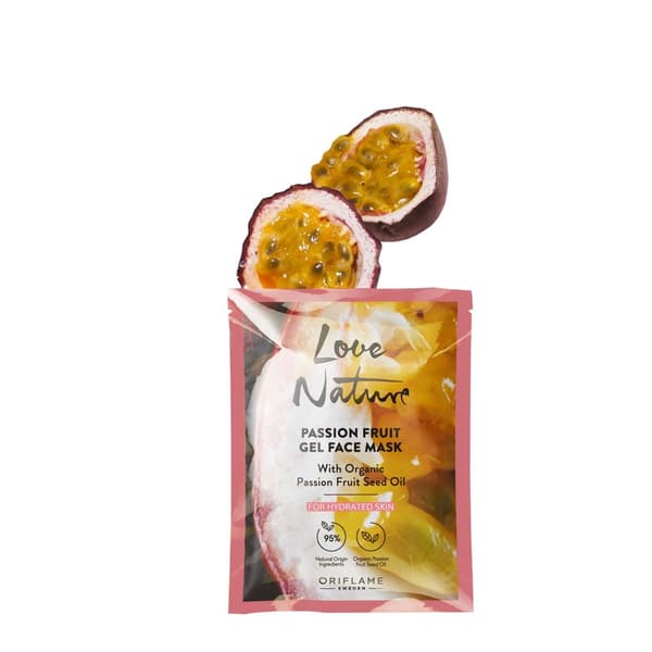 Oriflame Love Nature Gel ansigtsmaske med økologisk passionsfrugtkerneolie - Passionsfrugt 10 ml