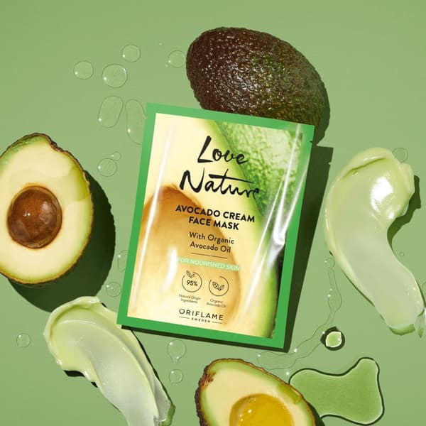 Oriflame Love Nature -voidinen kasvonaamio luomuavokadoöljyllä - avokado 10 ml