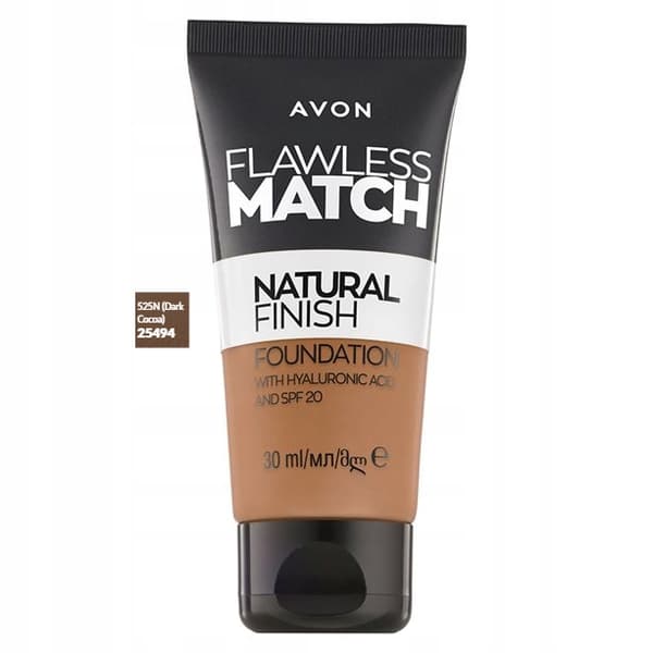 AVON Flawless Match Mørk Kakao 525 N Flydende Foundation