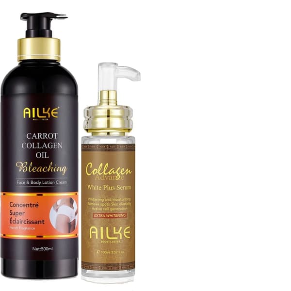 Ailke Hudvårdskit, Mörka Fläckar Korrigerare, Kollagenlotion och Serum,Kollagen 2 i 1