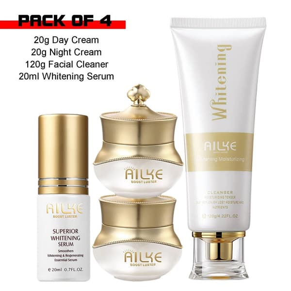 Whitening Ansigtspleje Sæt, Fugtgivende, Hydrerende, Anti-aging,4 i 1 sæt