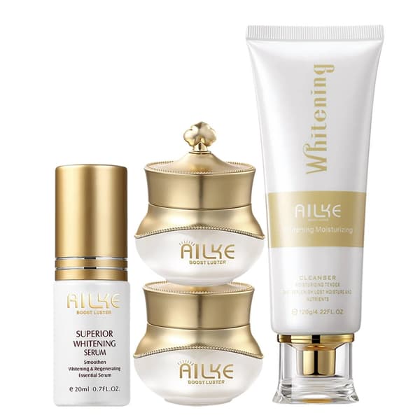 Whitening Ansigtspleje Sæt, Fugtgivende, Hydrerende, Anti-aging,4 i 1 sæt