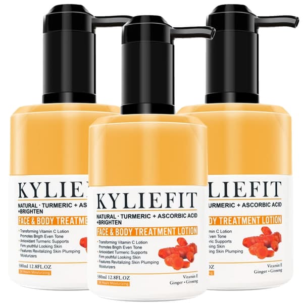 KYLIEFIT Body Lotion, Oplysende, Fugtgivende,3 flasker lotion