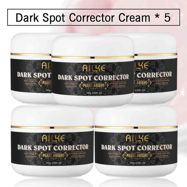 AILKE Mørkeplet Korrigerende Creme, Blegning af Mørkepletter, Glat Hurtig Absorption,Pakke med 5