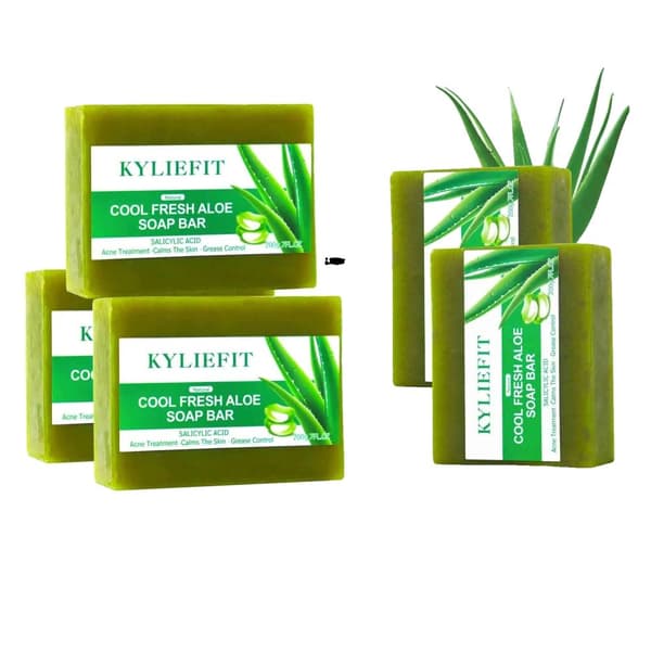 KYLIEFIT Aloe Vera Tvål, Anti-Fläckar, Oljekontroll,Köp 3, få 2 gratis