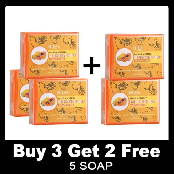 AILKE Kojic Acid Soap, Ljusnande och Bleknande Egenskaper, Fuktgivande Formel,KÖP 3 FÅ 2 GRATIS