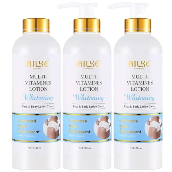 Hudvårdskit, Upplysande, Återfuktar, 3 flaskor lotion