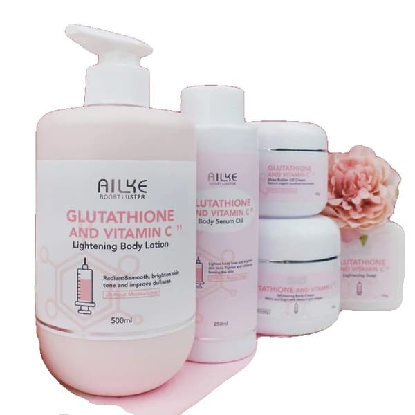 Hudpleje Lotion, Whitening Formula, Fugtgivende Creme, 5 i 1 sæt