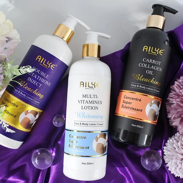 Ailke Whitening Lotion, Glutation & Niacinamid, 500ML Återfuktande Formel,3 i 1-set