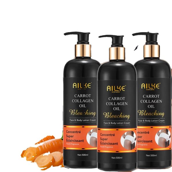 Ailke Whitening Lotion, Glutation & Niacinamid, 500ML Återfuktande Formel,3-pack Kollagen