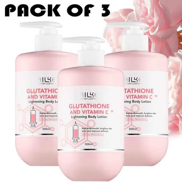 Hudblekningskräm, ljusar upp mörka fläckar, återfuktar huden, 3-pack lotion