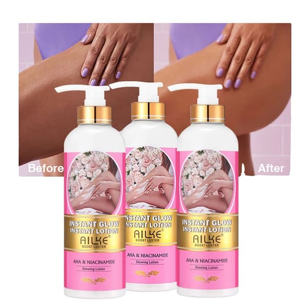 Hudglødende kropslotion, lysnende, fugtgivende, glat hud,LOTION X 3