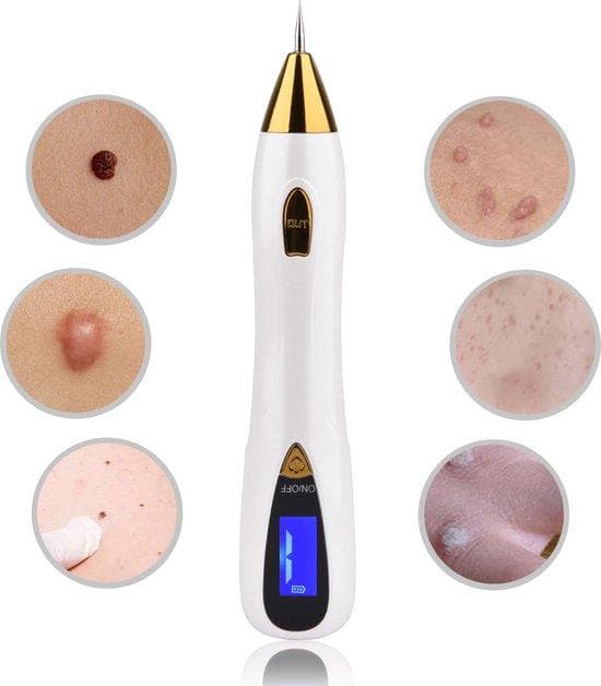 Hudföryngrande - Laserplasmapenna Vit | Professionell Moderskap / fräknar / vårtor / tatuering ta bort 9 nivåer | Stel Hudvård Anti rynkor