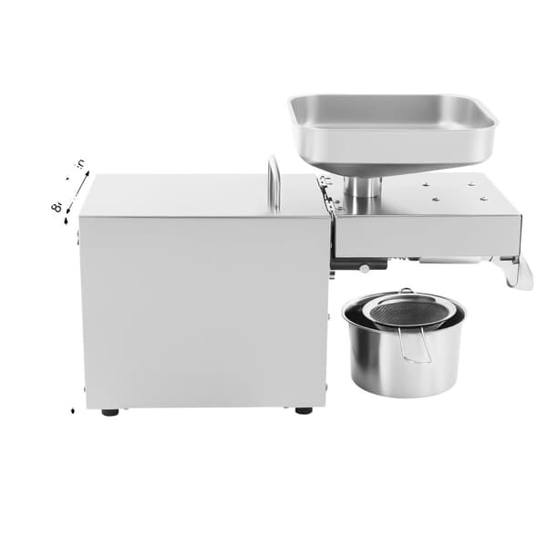 Oljepressmaskin, borstlös motor, justerbar temperaturkontroll, hög oljeutvinning,Silver