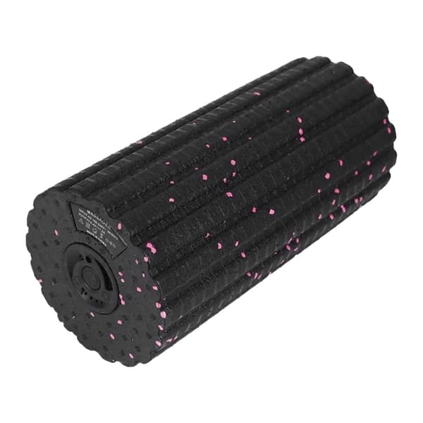 Sähkökäyttöinen hierontarulla, ladattava värinätoiminto, kevyt muotoilu, ergonominen teksturoitu pinta,Musta 1 Black 2