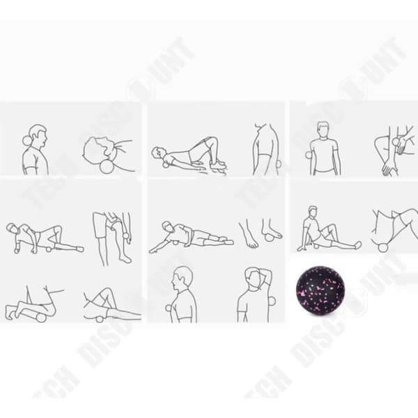 TD® 8 cm Massageboll Roller Zonterapi Stressavlastning för Body Yoga Massage Yoga Tillbehör