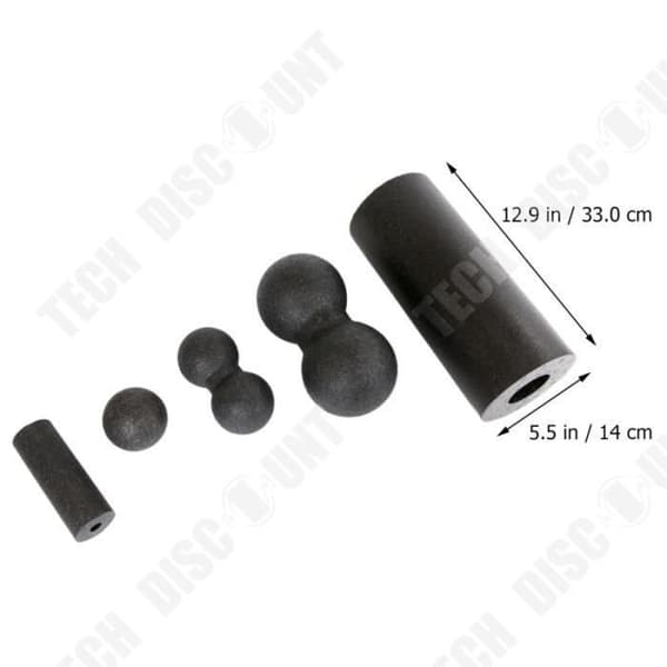 TD® 5st Spiny Ball Träning Fitness Durbale Yoga Tillbehör Massage Roller Cylinder för kvinnor Män MASSAGE ROLLER