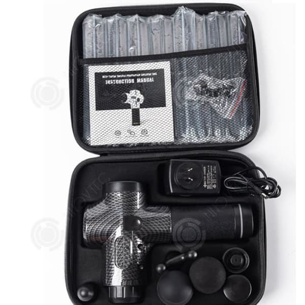 INN® Fasciapistol, massagepistol, muskelavslappning, laddningsbar massagefysioterapiutrustning, massagemaskin