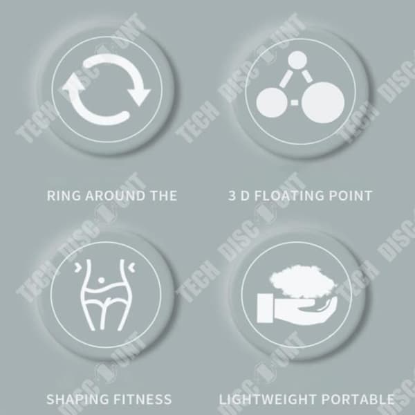 TD® Nine Wheel Ben Device Muskelavslappning Roller Stovepipe Massager Multifunktionell Yoga Ring Clip