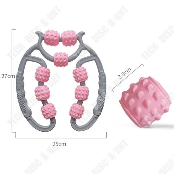 TD® Nine Wheel Ben Device Muskelavslappning Roller Stovepipe Massager Multifunktionell Yoga Ring Clip