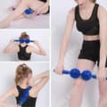 Miniatyrbild 3 av 4: TD® Mass Muscle Avslappning Yoga Meridian Slim Kalv Massage Stick Roller Double Ball Igelkott Fascia Massage Stick