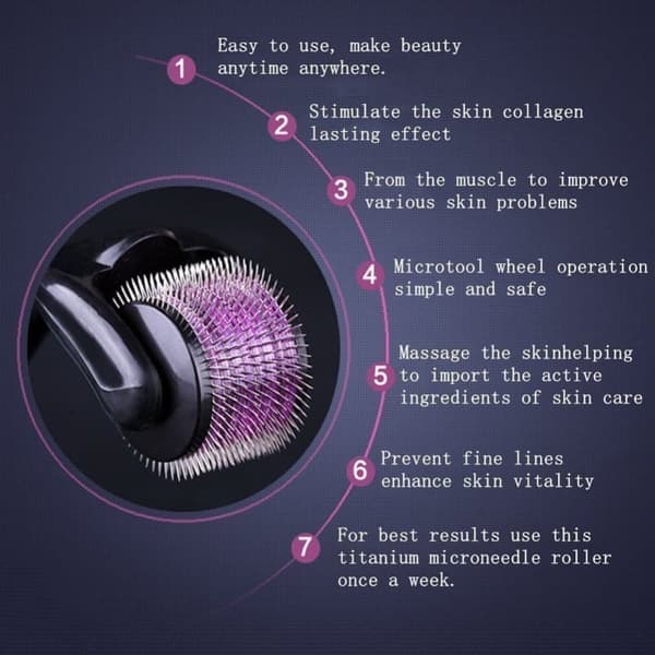 0,5 mm Micro-Roller 540 Håråterväxt Skäggtillväxt Håravfallsverktyg